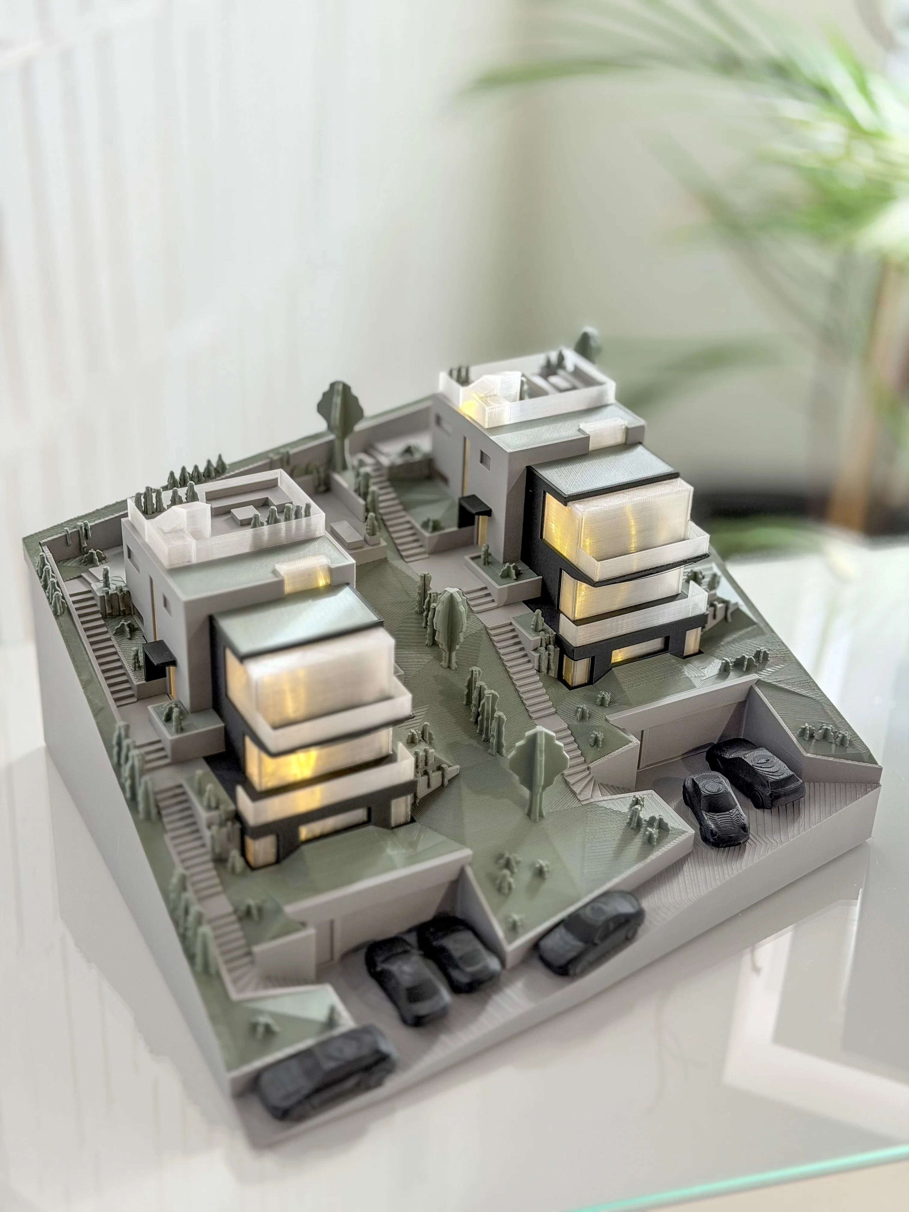 Fizyczna makieta osiedla wykonana w technologii druku 3D · 3D-Archi