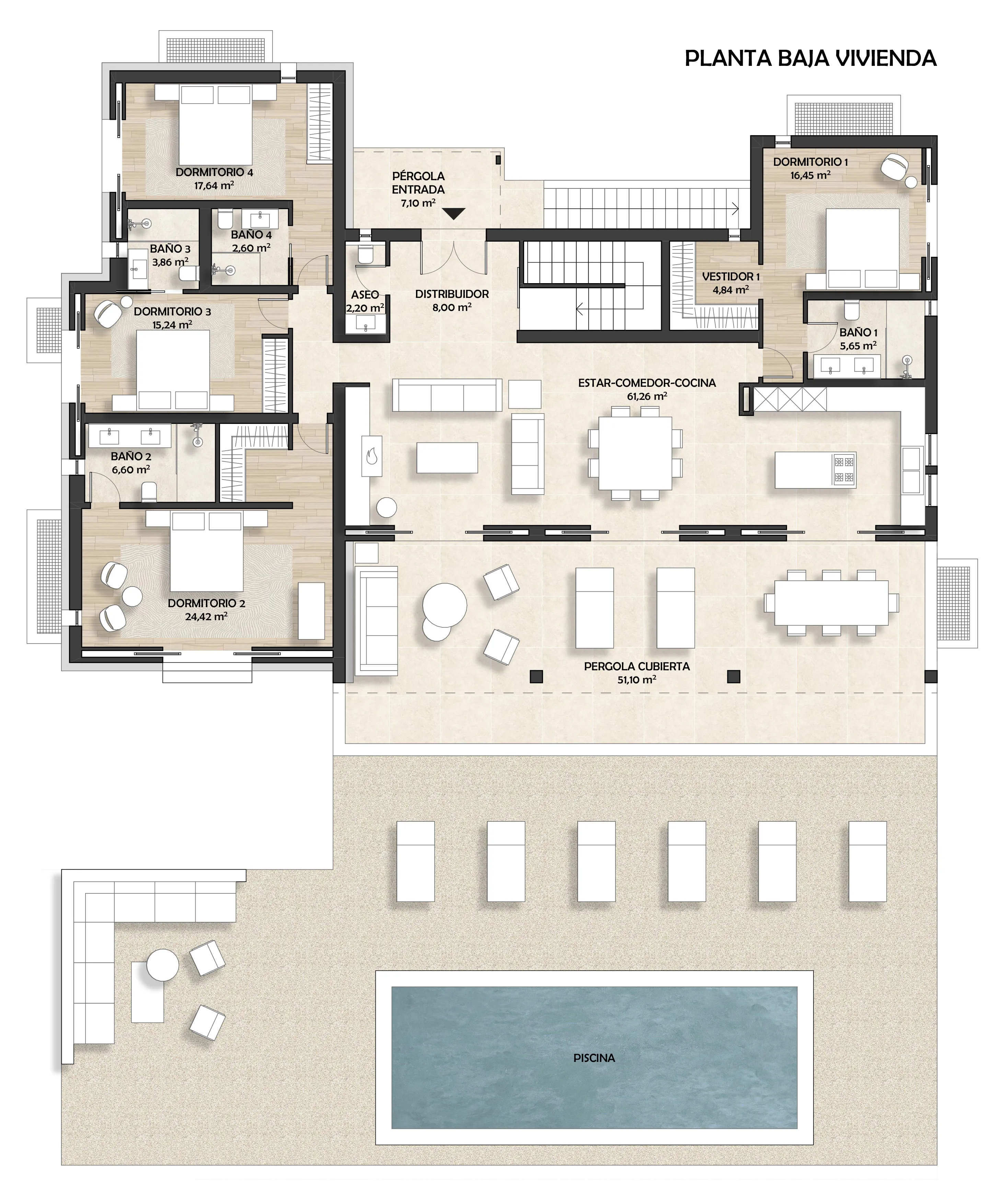 Typ C · Sosnowa - projekt Formentera · wizualizacja 3D-Archi