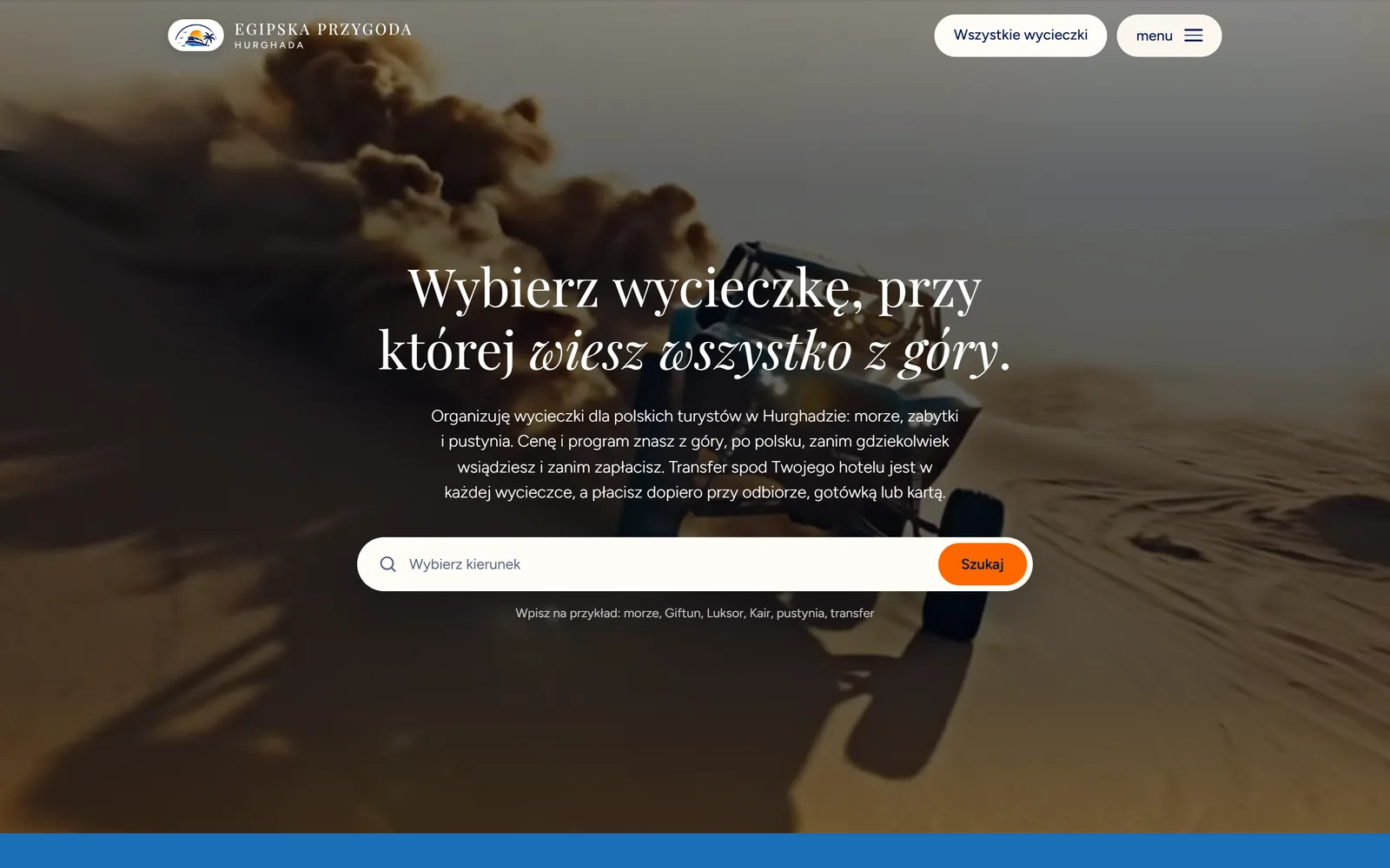 Strona egipskaprzygoda.com - wycieczki i transport w Hurghadzie