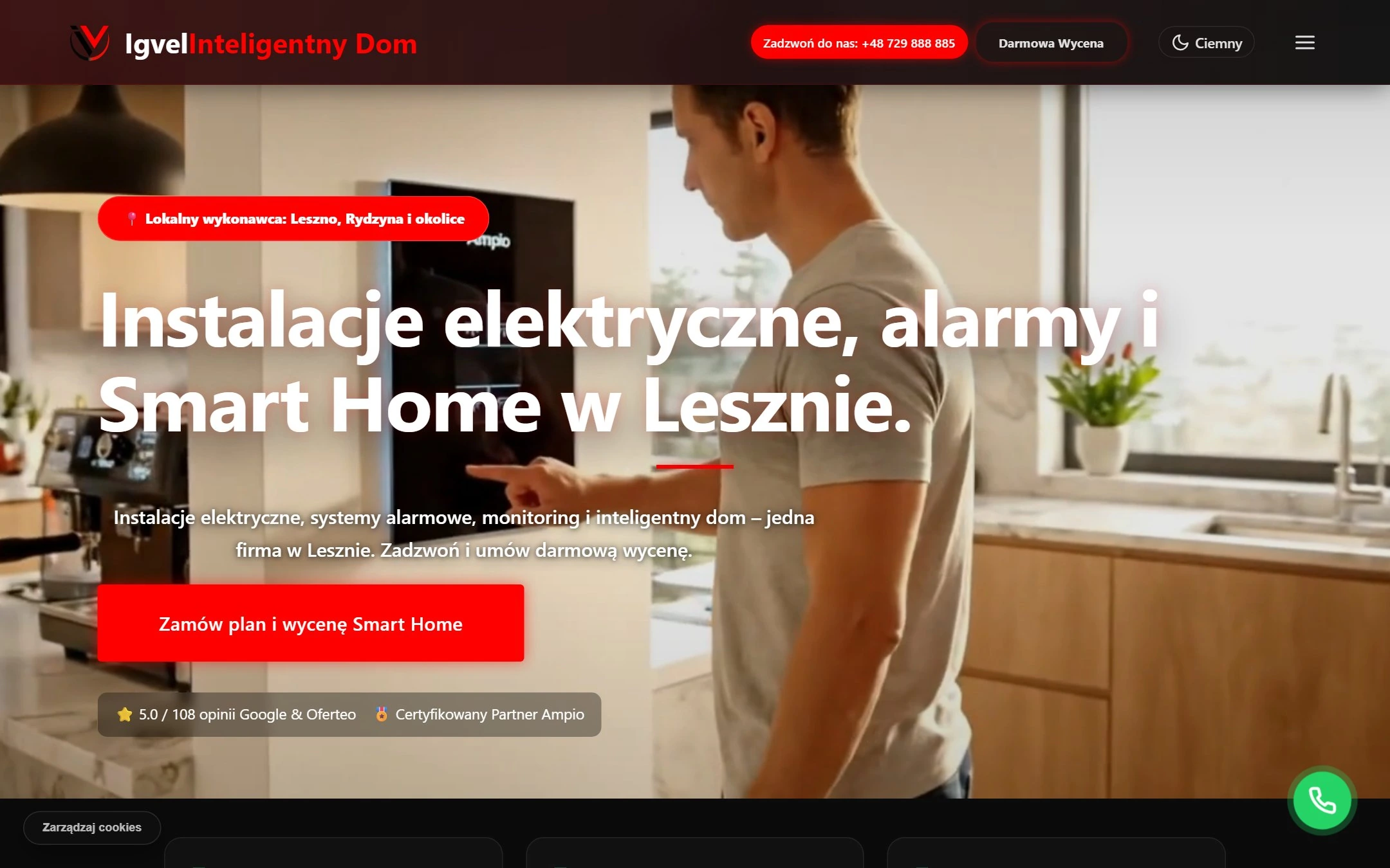Strona IGVEL Smart Home - instalacje elektryczne i inteligentny dom w Lesznie